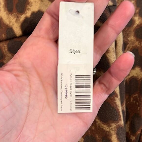 NWT Krazy Larry Animal Print Pull-on Ankle Pants Size 4 - Picture 6 of 6